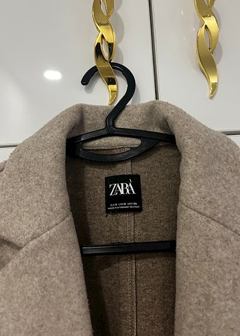 Bej zara Kuşaklı Uzun Kaban - Görsel 2