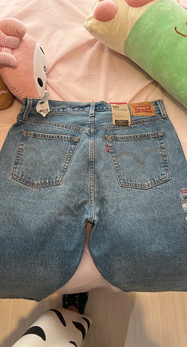 Levis Kadın Mavi Midi Boy Bol Kesim Kot Pantolon — görsel 2/6