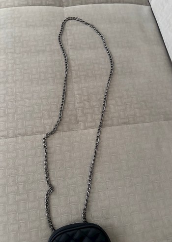 Zincir Askılı Siyah Deri Kadın Çanta - Görsel 3