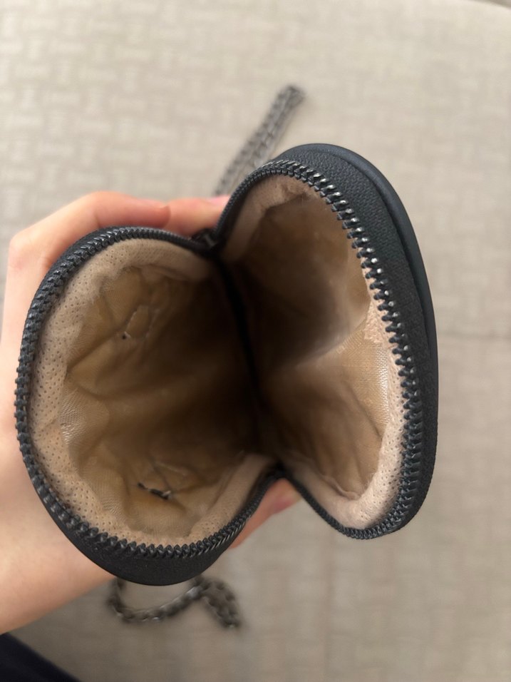 Zincir Askılı Siyah Deri Kadın Çanta - Görsel 4