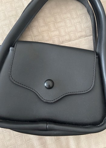 Siyah Minimalist Deri Kadın Çanta - Görsel 4