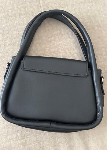 Siyah Minimalist Deri Kadın Çanta - Görsel 2