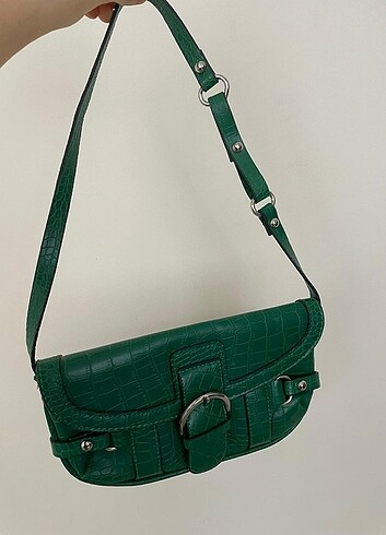 Vakko Yeşil vintage model çanta 