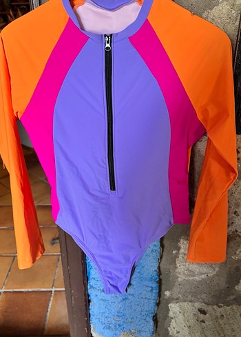 Renkli Fermuarlı Kadın body. - Görsel 9