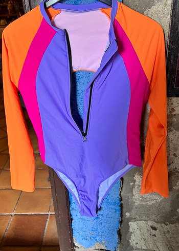 Renkli Fermuarlı Kadın body. - Görsel 3