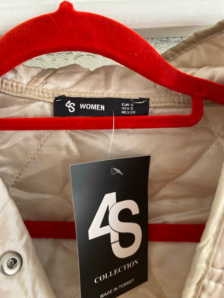 Bej Düğmeli Kadın Midi Ceket - Görsel 2