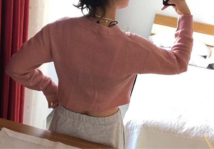 h&m pembe kazak - Görsel 5