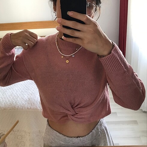 H&M h&m pembe kazak