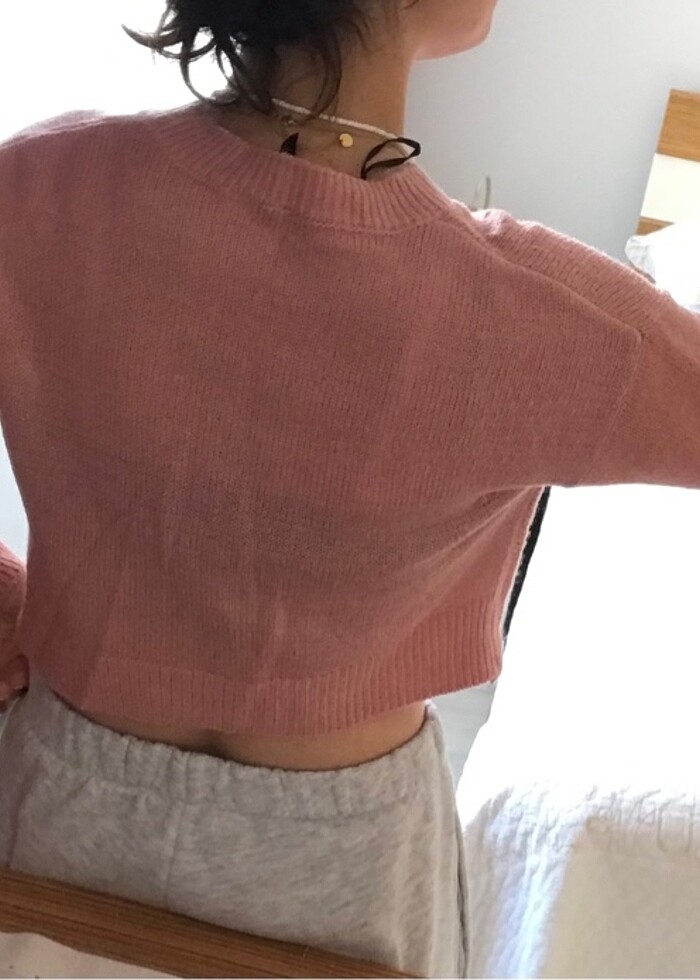 h&m pembe kazak - Görsel 5