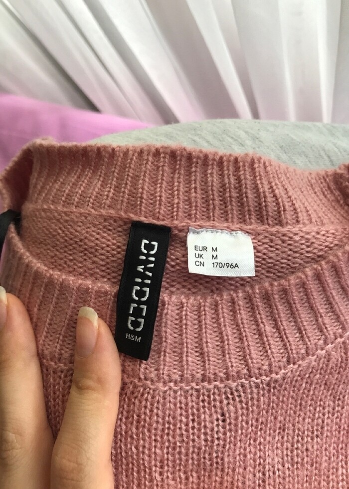 h&m pembe kazak - Görsel 4