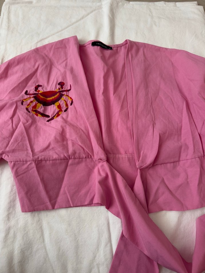 Nakışlı Pembe Bohem tshirt - Görsel 2