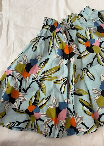 Bohem Çok Renkli Pilili Mini Etek - Görsel 3