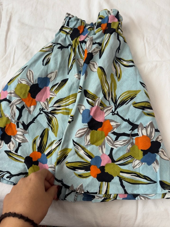 Bohem Çok Renkli Pilili Mini Etek - Görsel 2