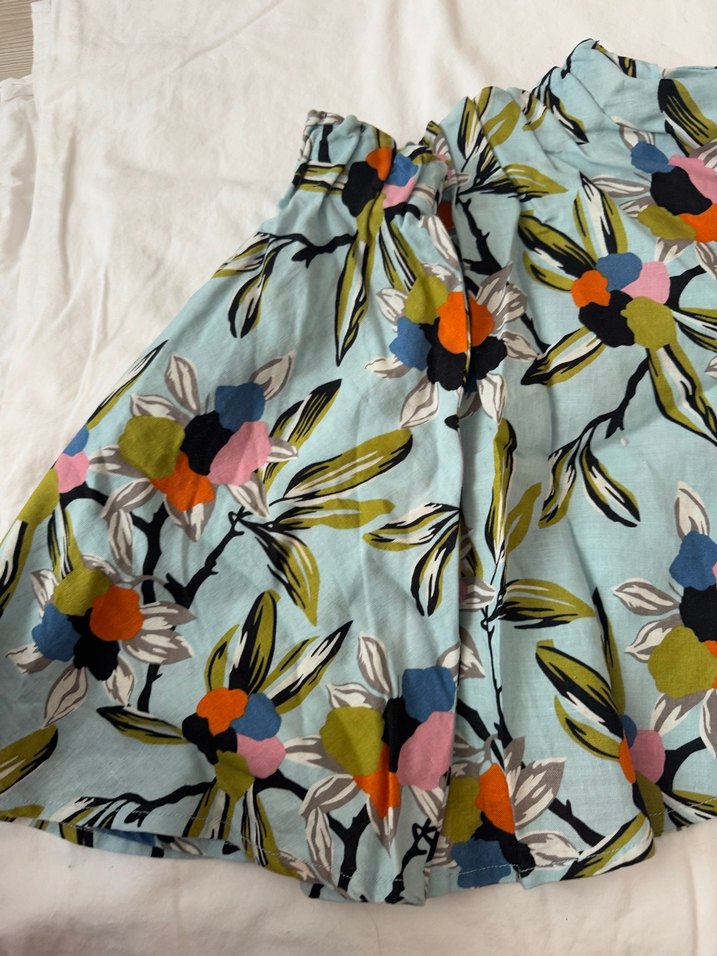 Bohem Çok Renkli Pilili Mini Etek - Görsel 3