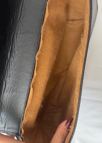 Kilitli Siyah Deri Kadın Çanta - Görsel 2