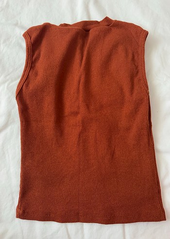 Kadın Kahverengi Kolsuz Yüksek Yakalı Atlet - Görsel 2