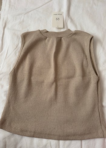 Kadın Kahverengi Kolsuz Yüksek Yakalı Atlet - Görsel 3