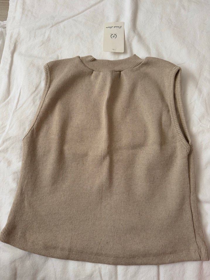 Kadın Kahverengi Kolsuz Yüksek Yakalı Atlet - Görsel 3