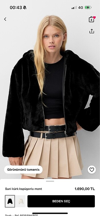 Eski sezon BERSHKA mont