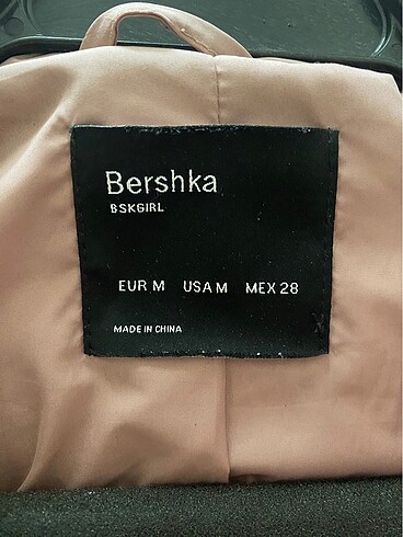m Beden pembe Renk bershka gül kurusu peluş