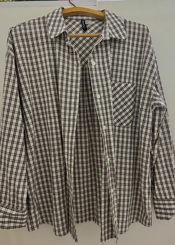 H&M kareli oversize gömlek