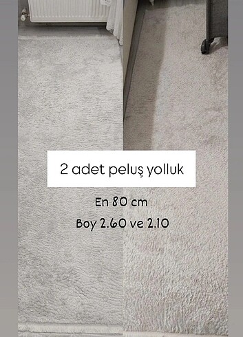 2 adet peluş yolluk