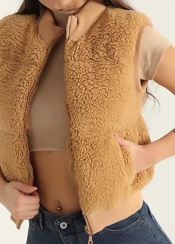 Camel Wellsoft Kürklü Dolumlu Şişme Yelek
