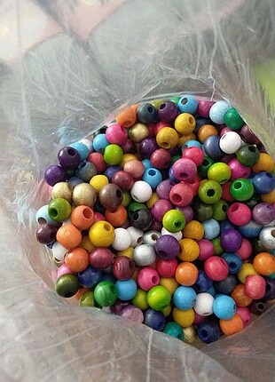 100 adet 12 mm ahşap boncuk