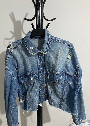LC Waikiki Düğmeli Kadın Mavi Denim Ceket