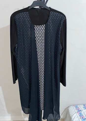 Uzun Kollu Siyah Drape Tunik