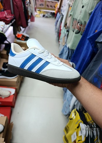 Adidas Retro Beyaz Mavi Spor Ayakkabi Samba