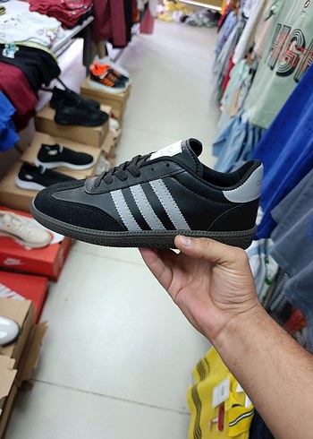 Adidas Siyah Gri Cocuk Spor Ayakkabi Samba