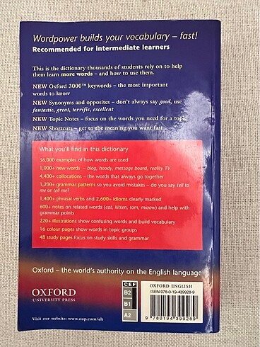 Beden Oxford worldpower dictionary sözlük