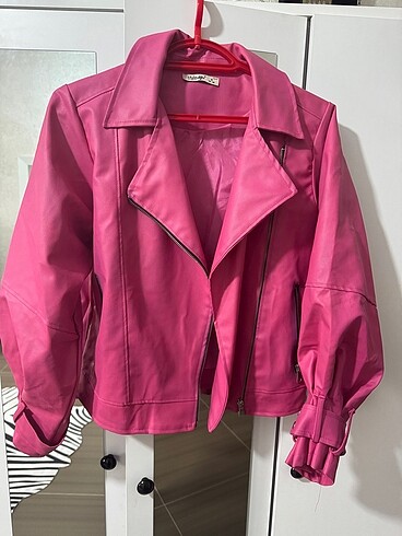 Pembe deri ceket