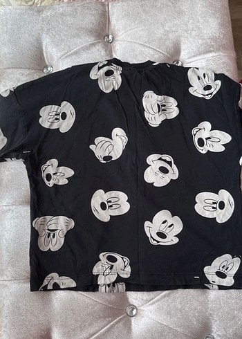 Kız Çocuk Siyah Baskılı Pamuklu Tişört - Görsel 2