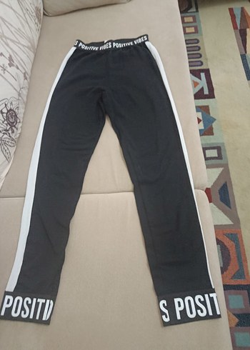 Gri Baskılı Kız Taytı - Görsel 5