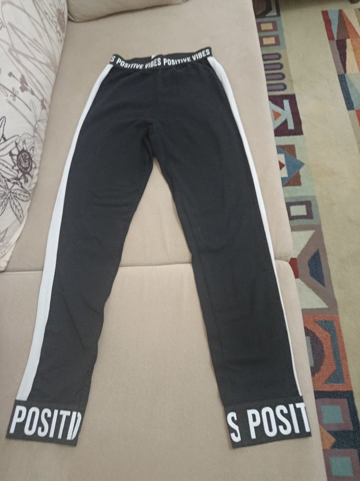 Gri Baskılı Kız Taytı - Görsel 5