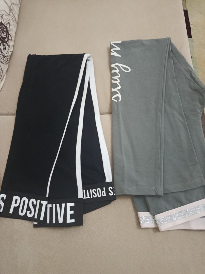 Gri Baskılı Kız Taytı - Görsel 2