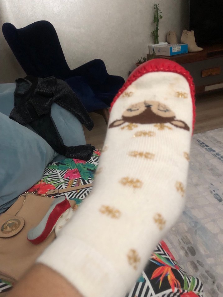 Nakışlı Beyaz Kız Çocuk Ev Terliği - Görsel 3