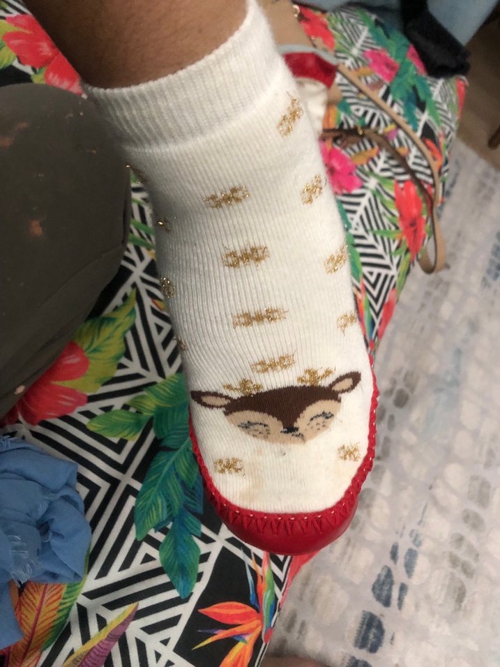 Nakışlı Beyaz Kız Çocuk Ev Terliği - Görsel 2