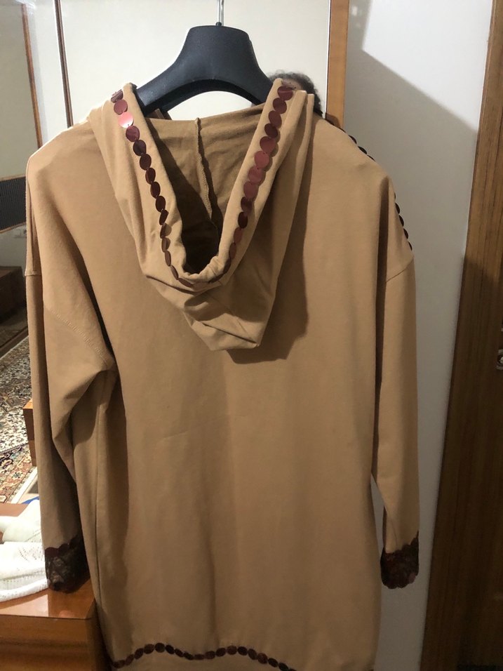 Dantel Detaylı Kapüşonlu Tunik - Görsel 4