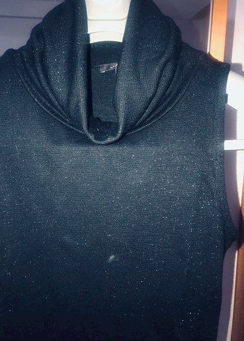 Mavi Yüksek Yakalı kolsuz tişört - Görsel 6