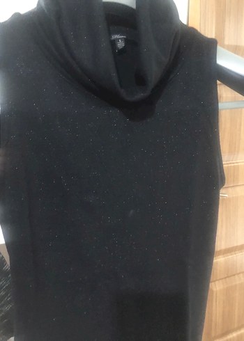 Mavi Yüksek Yakalı kolsuz tişört - Görsel 3