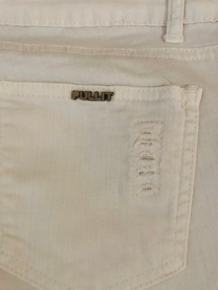 Ekru Dantel Detaylı Rahat Pantolon — görsel 3/12