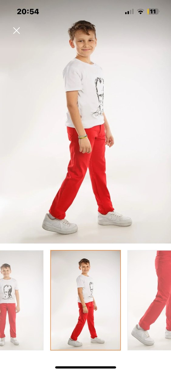 Kırmızı  Erkek Çocuk Pantolonu - Görsel 2