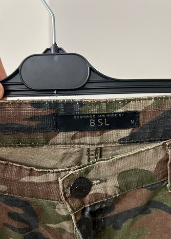 Kadın Kamuflaj Desenli Kemerli Pantolon - Görsel 4