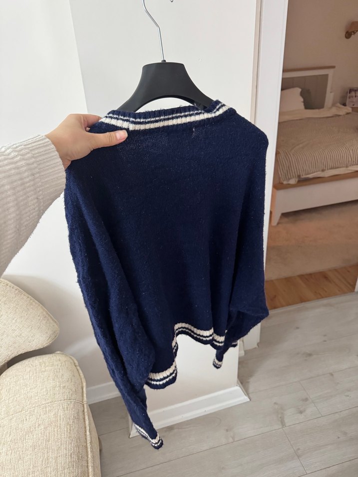 Mavi Triko Kadın Hırka - Görsel 2