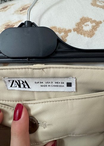 Zara Kadın deri Pantolon - Görsel 4