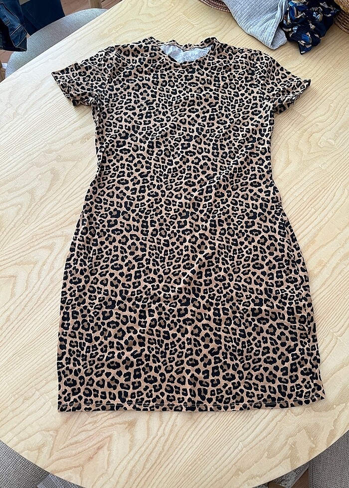 Leopar kısa elbise - Görsel 2
