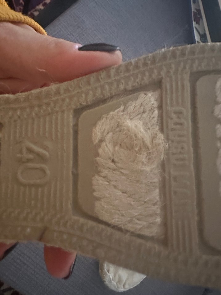 Kadın Keten kremrengi 40 numara  Espadril - Görsel 2